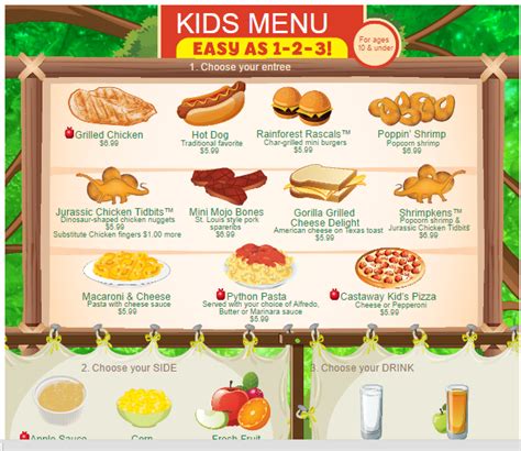 Kids Menu Design Menu Template