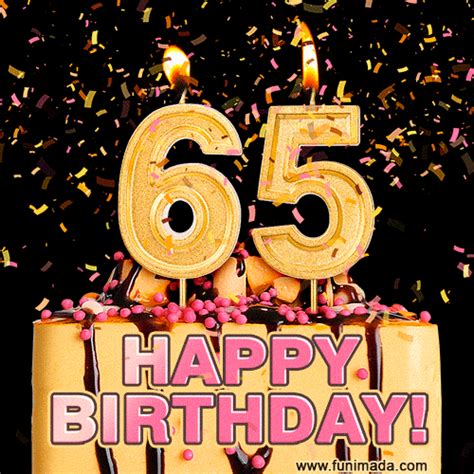 Happy 65th Birthday Cake  And Video With Sound Free Download