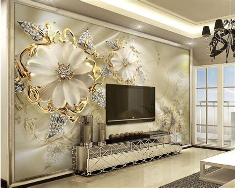 Beibehang 3d European Style Wallpaper Luxury Golden European Style
