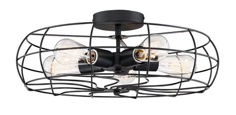 Fans with reverse airflow function will help to keep your room warm you can also select a light or dark color that matches your style preference. Revel Gage 18" Industrial 5-Light Fan Style Metal Cage ...
