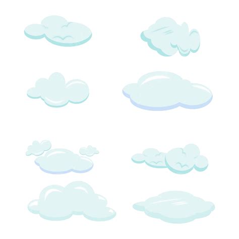 Gambar Kumpulan Awan Putih Awan Langit Berawan Png Dan Vektor Dengan
