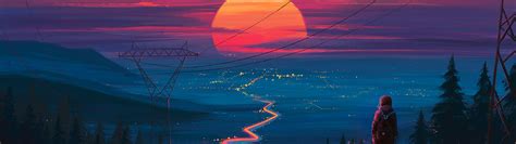 Sunset Horizon Scenery Landscape Art 4k 178 Wallpaper Pc Desktop