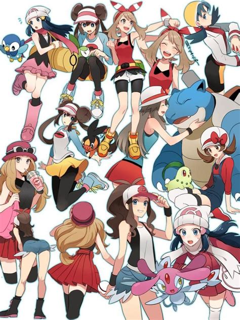 many anime characters are posing together for the camera with hats and tails on their heads