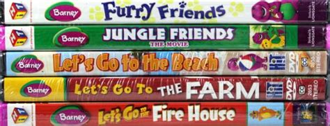 Barney 8 Set New Dvds Furry Friends Lets Go Beach Farm Firehouse Play