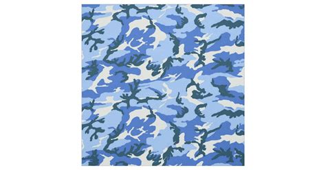Woodland Sky Blue Camouflage Fabric Zazzle