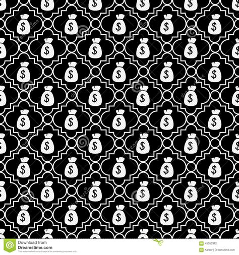 White background just pressing ctrl+j. Black And White Money Bag Repeat Pattern Background Stock ...