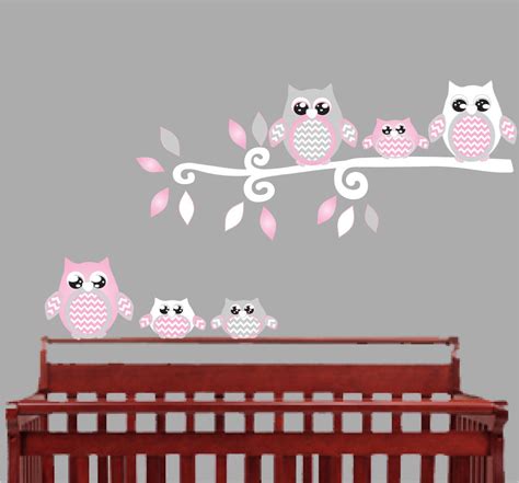 Check out our baby owl wall decal selection for the very best in unique or custom, handmade pieces from our shops. Pink Owl Wall Decals / Owl Stickers / Owl Nursery Wall Decor