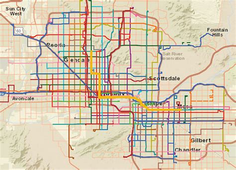 Phoenix Public Transportation Map Transport Informations Lane