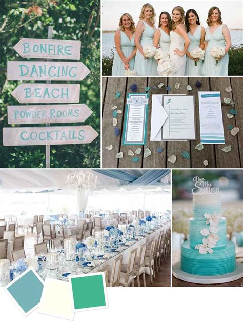 Beach Wedding Color Palettes We Love Sea Glass Wedding Beach Wedding Reception