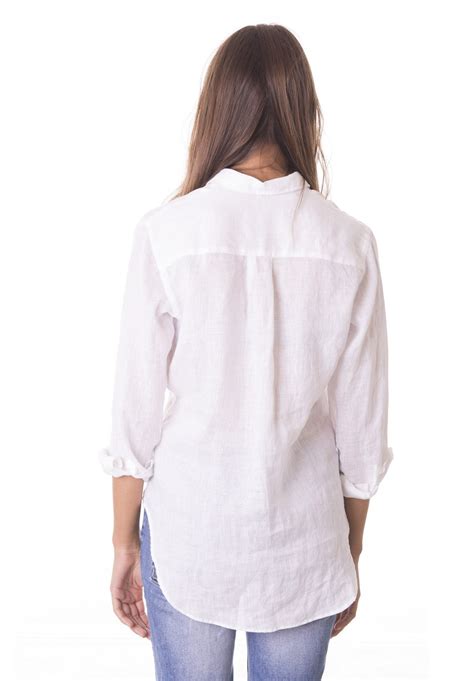 White Linen Shirt Women Linen Button Down Shirts Light Etsy