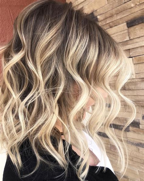 Beautiful Ashy Balayage With The Perfect Smudge Root Fading Into Bright Buttery Blonde Tones