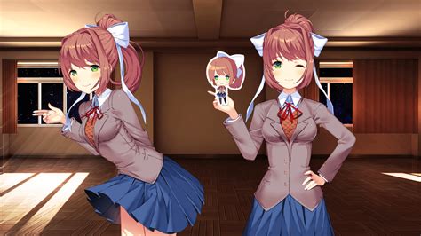 Shorter Haired Monika Sprites By Tacticalcupcakes And Me Rddlcmods