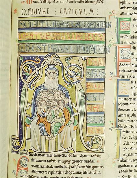 Ms 1 F256 Historiated Letter A Depicting Generations In The Bosom Of