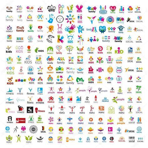 Biggest Collection Of Vector Logos People Stock Vector Image By