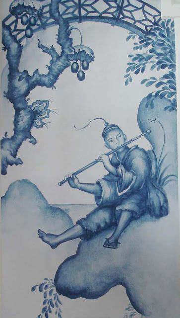 Blue And White Monday Beautiful Chinoiserie Mural Blue