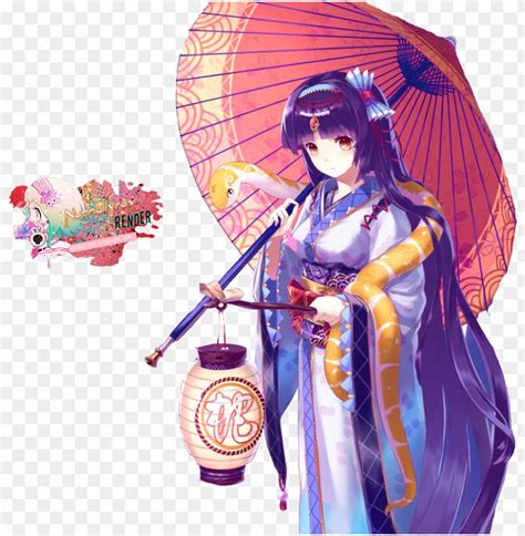 Kimono Anime Girl Umbrella