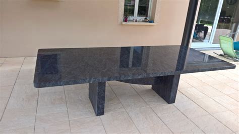 Lifetime height adjustable craft camping and utility folding table, 4 ft, 4'/48 x 24, white granite. Table jardin en granit 07-16 - Pierre², Granit André DEMANGE