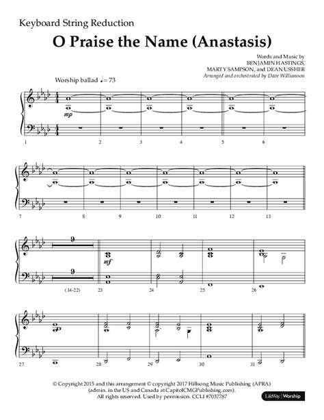 O Praise The Name Anastasis Choral Anthem Satb String Reduction