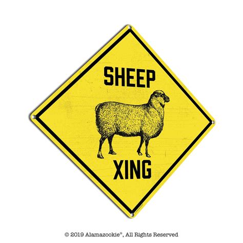 Sheep Xing Rustic Metal Crossing Sign Vintage Look Farm Etsy