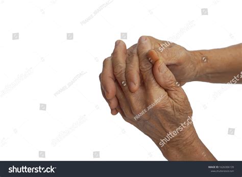 Elderly Woman Wrinkled Hand Palm W Stock Photo Edit Now 1626306139