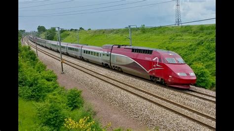 Trains Tgv Eurostar Et Thalys Pleine Voie Lgv Nord Ver Sur Launette
