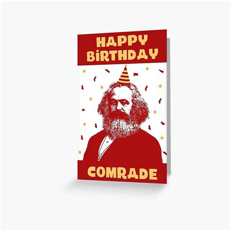 Happy Birthday Comrade Marx Birthday Funny Political Birthday