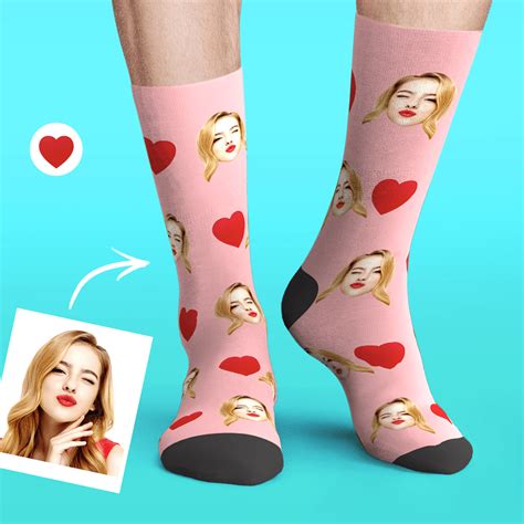 Simply upload a photo of your chosen cat making. Custom Personalized Photo Emoticons Face Socks-Love Heart ...