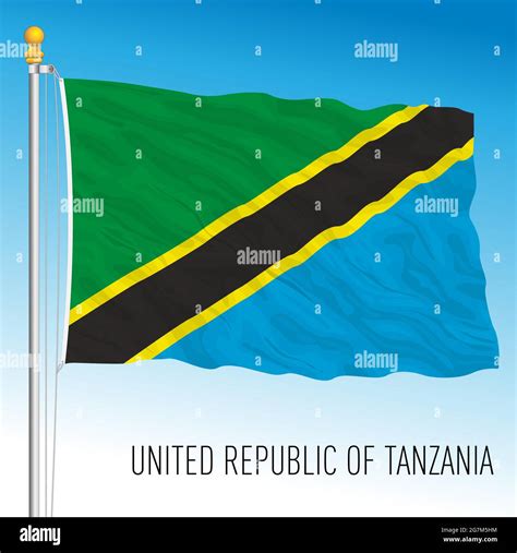 Tanzania Official National Flag African Country Vector Illustration