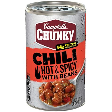 Campbells Chunky Soup Hot And Spicy Beef And Bean Firehouse Chili 19