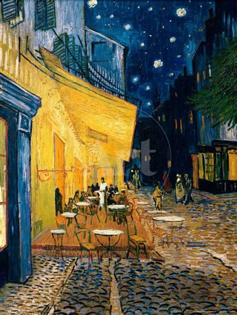 The Café Terrace On The Place Du Forum Arles At Night C1888 Art