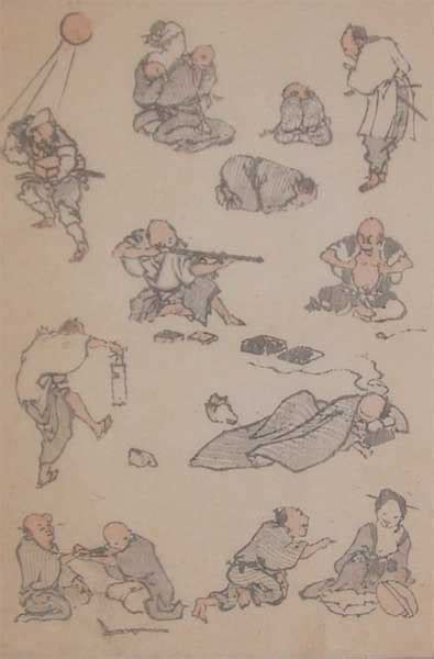 Katsushika Hokusai Study Of People Ronin Gallery Ukiyo E Search
