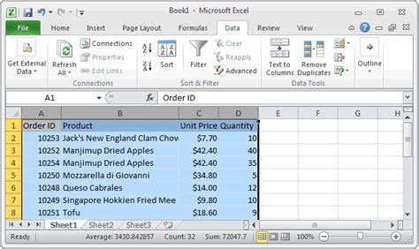 When working in excel sorting data can quickly reorganize content too. MS Excel 2010: Sort data in alphabetical order based on 1 ...