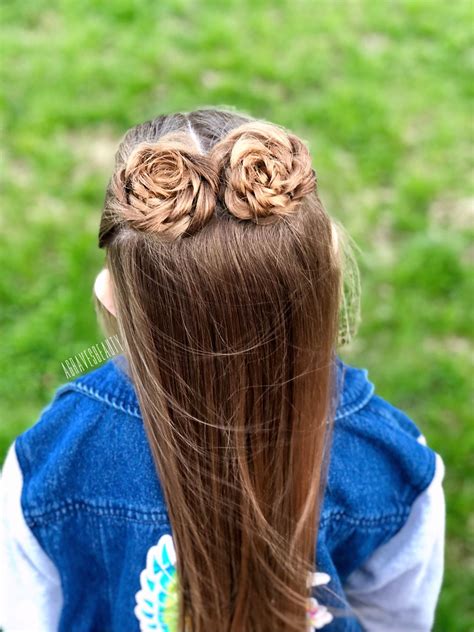 You can recreate a similar look to this. Braided Flower Buns #Hair | Flower braids, Flower bun ...