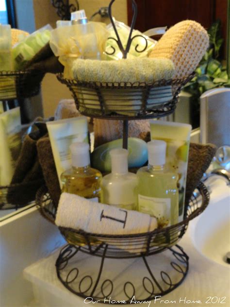 Gift ideas in bathroom accessories 1. Our Home Away From Home: Tiered basket in the bathroom and ...