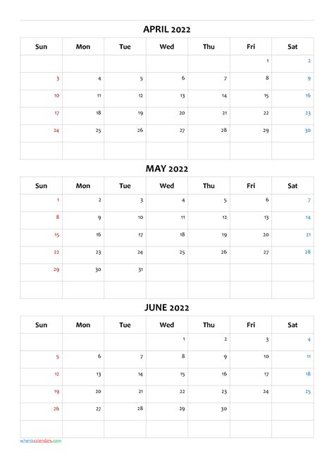 Four Months Calendar 2022 Printable April Through July March Calendar