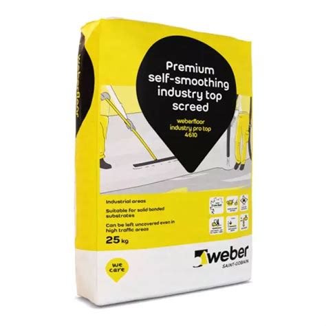 Weber Weberfloor Industry Pro Top 4610 Self Smoothing Levelling Compound 25kg Buy Online