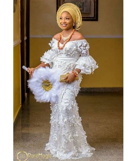 All White Lace Designs African Lace Dresses African Wedding Attire