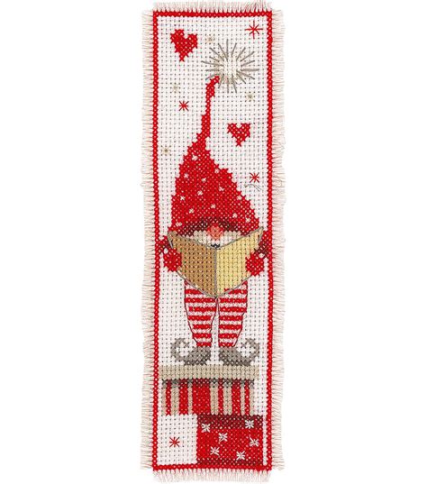This helps you know how much cloth or fabric you need to complete back in ye olden days when i was learning to cross stitch circa 1988, counted cross stitch patterns all included little clipart directions on how to cross stitch. Vervaco Counted Cross Stitch Bookmark Kit Christmas Gnomes ...