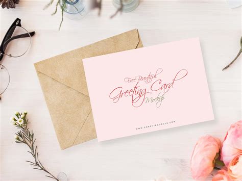Download Free Greeting Card Mockup (PSD)
