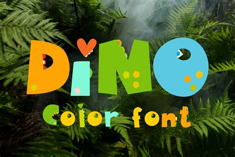 Dinosaurs Color Font Opentype Svg By Klepsidraday Thehungryjpeg