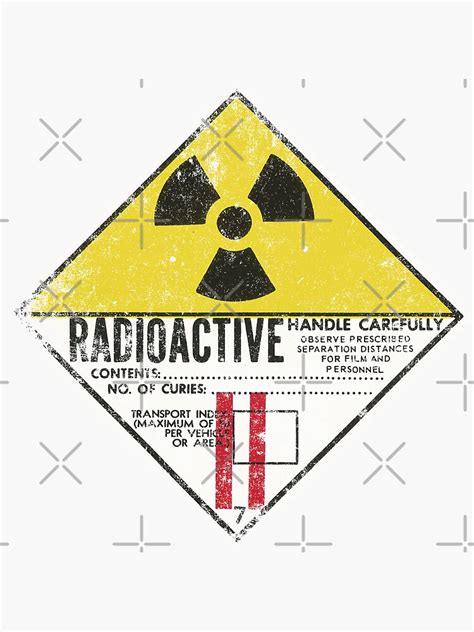 Vintage Radioactive Sign Sticker By Racecar32 Redbubble