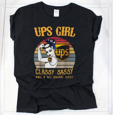 official vintage ups girl ups classy sassy and a bit smart assy shirt kutee boutique