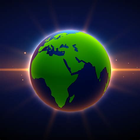 Earth Background With Glowing Light Effect Download Free Vector Art