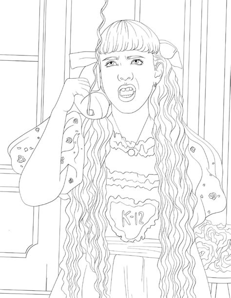 Melanie Martinez Coloring Pages Sketch Coloring Page