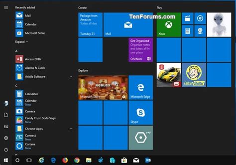 Windows 10 External Layout