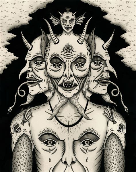 Beware The Weeping Devil Demon Art Occult Art Satanic Art