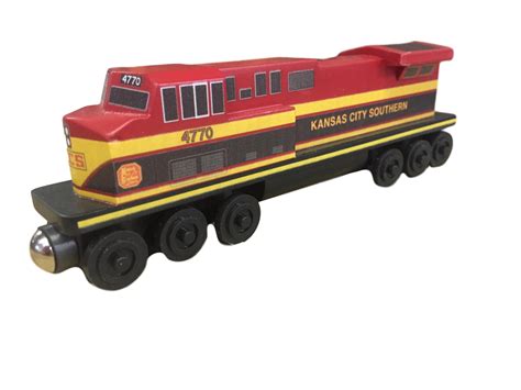 kansas city southern c 44 engine wooden toy train toy train wooden train