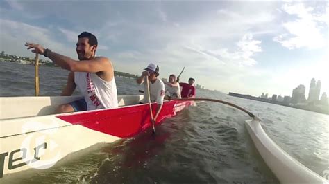 Racing Canoes In The Hudson River The New York Times Youtube