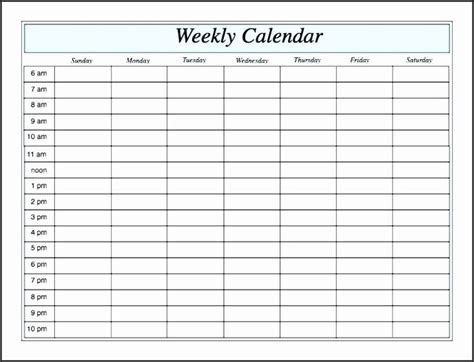 8 Free Printable Weekly Calendar Templates In Pdf Free Printable