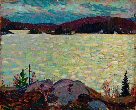 Islands Canoe Lake Tom Thomson 1916 Canadian 1877 1917 Oil On Wood